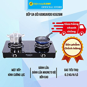 Bếp ga đôi Kangaroo KG526M - Hàng Chính Hãng