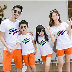 Quần ái đi biển gia đình - sắc màu