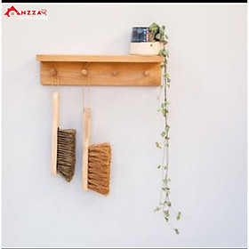 Mua Kệ Treo Áo Khoác  Khăn  Đồ Dùng Gắn Tường Bằng Gỗ Thông  Kệ Gỗ Treo Tường Anzzar