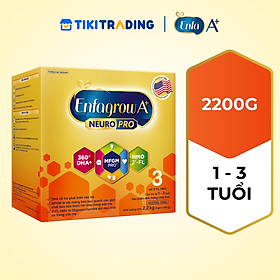 Sữa bột Enfagrow A+ Neuropro 3 2.2kg với DHA giúp phát triển não bộ cho trẻ từ 1-3 tuổi