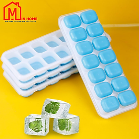 Mua Khay Làm Đá 14 Ngăn Chất Liệu Silicon Chống Dính Có Nắp Đậy