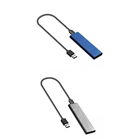 2pcs USB 3.0 to NGFF M.2 B Key SSD External Enclosure Case Cover Adapter