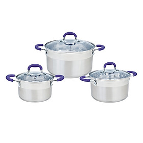 Bộ Nồi Inox Smartcook 3 Chiếc Cỡ 16, 20, 24cm SM3334