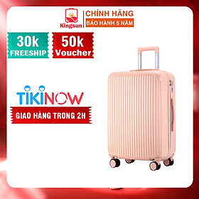 Vali Du Lịch Cao Cấp Size 24inch - Bảo Hành 5 Năm  KS-T01 - Hồng Nhạt