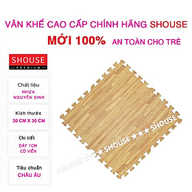 Thảm Xốp Ghép lót sàn cho bé Shouse 30x30cm Korea, vân gỗ gấp gọn xpe - G01- 30cm x 30cm
