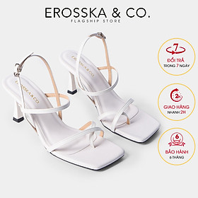 Giày cao gót Erosska thời trang phối dây gót nhọn kiểu dáng xỏ ngón cao 7cm BM004
