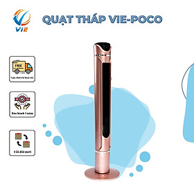 Quạt tháp không cánh Vf - poco ( 45w) - Vàng Hồng - Tích hợp chế độ cung cấp ion âm, lọc không khí - Hàng chính hãng.