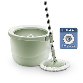 Mua Bộ cây lau nhà Lock&Lock Mini Spin Mop & 4 bông lau sàn ETM498MITS2 - Màu xanh mint