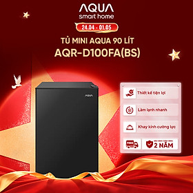Tủ lạnh Aqua 90 lít AQR-D100FA(BS) - Freeship toàn quốc - Hàng chính hãng