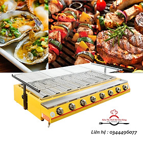Mua Bếp Nướng Hàu BBQ Không Khói   8 HỌNG ĐỐT  Sử Dụng Gas