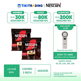 Combo 2 Bịch Cà phê đen hòa tan NESCAFE Café Việt (Túi 35 gói x 16g)