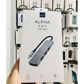 Mua Hub Wiwu Alpha 4 in 1 A440 Pro cắm thiết bị USB C hoặc thiết bị ngoại vi   USB C sang 4 cổng USB 3.0  Hỗ trợ truyền dữ liệu nhanh tối đa 5Gbps - Hàng chính hãng