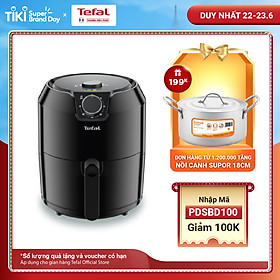 Nồi chiên không dầu Tefal EY201866 - Dung tích lớn XL 4.2L- Công suất 1500W - Lòng nồi bằng thép không rỉ phủ chống dính - Hàng chính hãng