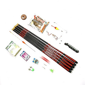 Cần câu tay 5H dài 6m3 phụ kiện 14 món cần tải cá lên 8kg hàng loại 1 hãng shimano siêu đẹp siêu bền y hình