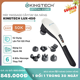 Máy Massage Cầm Tay Cao Cấp KINGTECH LUX450 - Hỗ Trợ Mát Xa Toàn Thân - Chuyên Sâu Vai Cổ, Chân, Lưng, Tay -Giảm Đau Mỏi Toàn Thân Cho Dân Văn Phòng, Gymer, Người Già, Người Lao Động Nặng - Món Quà Tuyệt Vời Cho Ông Bà, Bố Mẹ - Hàng Chính Hãng