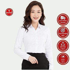 Áo sơ mi nữ công sở dài tay Thái Hòa 631-30-01 vải cotton kẻ tăm caro