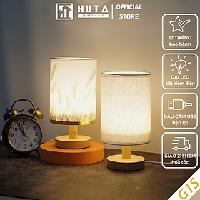 Mua Đèn Ngủ Để Bàn Gỗ HUTA G1S Mini Cute  Đầu Cắm USB  Decor Trang Trí Phòng Ngủ  Đọc Sách Đầu Giường  Dải Led Ánh Sáng Vàng Tiết Kiệm Điện