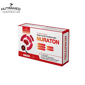 Viên uống tăng cường lưu thông máu não, cải thiện thiểu năng tuần hoàn máu não NURATON - 1 hộp x 3 vỉ x 20 viên