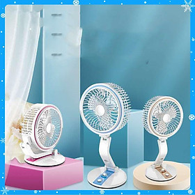 Mua Quạt treo tường mini  quạt sạc tích diện  quạt không dây  Quạt gấp có đèn tích hợp 2 trong 1 siêu tiện ích - Hồng - Hàng Chất Lượng