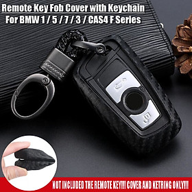 Carbon Silicone Remote Smart Key Fob Cover Keychain For BMW 1 / 3/5/7/Series