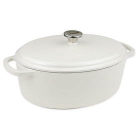 Mua Nồi Gang Phủ Men Oval Lodge - Màu Trắng 6.6L
