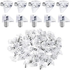 Thanh đỡ kệ 5mm 100 miếng nhựa trong suốt dùng cho thanh đỡ kệ gỗ/kính - chốt kệ
