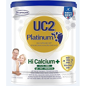 Sữa bột UC2 Platinum Hi Calcium+ lon 800g bổ sung sữa non 24h và bột tổ yến