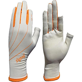 Găng tay hở ngón chống nắng UPF50+ kem cam Zigzag GLV00809 size