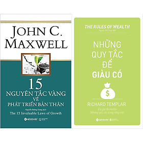 Combo Phát Triển Bản Thân Để Giàu Có ( 15 Nguyên Tắc Vàng Về Phát Triển Bản Thân + Những Nguyên Tắc Để Giàu Có ) tặng kèm bookmark Sáng Tạo