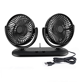 Mua Quạt máy đôi mini xoay 360 độ  sử dụng trên ô tô và bàn làm việc  công suất 12W
