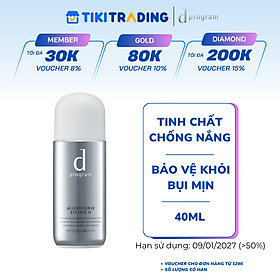 Tinh chất chống nắng bảo vệ da khỏi bụi mịn và ô nhiễm môi trường d program Allerdefense Essense 40ml