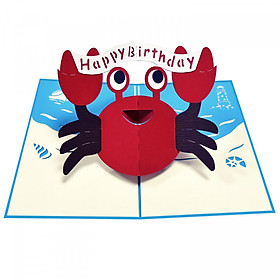 Thiệp 3D pop up Cua mừng sinh nhật