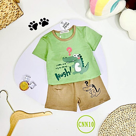 Bộ Cộc Tay Cho Bé CNN10 Đồ Bộ Thun Cotton 100% Mềm Mịn Thoáng Mát Thấm Hút Mồ Hôi Hàng Chuẩn Loại 1 MINKY MOM