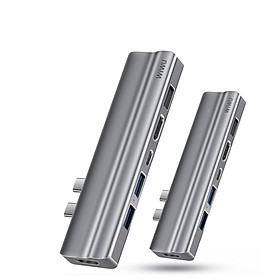 Mua Hub Wiwu 8 In 1 T9 USB-C - USB 3.0 - HDMI - SD - Khe cắm TF - Type-C  Bộ Chuyển Đổi Đầu Ra Video HD 4K - Hàng Chính Hãng
