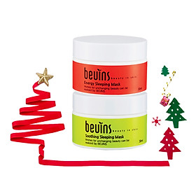 Combo 2 Mặt Nạ Ngủ Beuins: Mềm Mượt Da Soothing Sleeping Mask & Cung Cấp Năng Lượng Energy Sleeping Mask