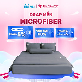 Bộ chăn ga gối Microfiber Deep Gray