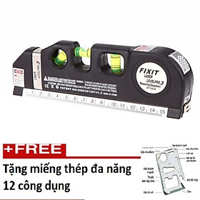 Mua Thước ni vô laser đa năng cân bằng kèm thước kéo 2 5m+ tặng 1 miếng thép đa năng 206418206192