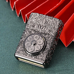 Mua Bật Lửa Xăng Đá Cao Cấp Zorro Z-KJ1010A Bản Độ Full Vỏ Họa Tiết Tinh Tế Có Bàn Xoay