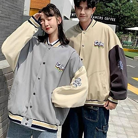 Áo khoác dù nam nữ unisex kiểu bomber form rộng, 2 lớp dày dặn