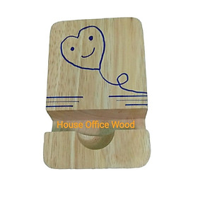 Đế điện thoại gỗ, giá để điện thoại House Office Wood Kích thước Rộng 7x Dài 11x Dầy 2,5cm