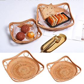 Đĩa mây đan cách điệu đựng bánh kẹo, hoa quả, trang trí nhà cửa Bemiao shop