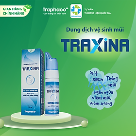 Hình ảnh Dung Dịch Vệ Sinh Mũi Traxina Traphaco Hỗ Trợ Làm Sạch Thông Thoáng Mũi Ngừa Xoang Lọ 70ml