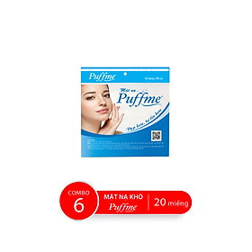 Combo 6 Bao Mặt Nạ Khô PUFFME 20 Miếng/Bao
