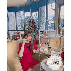 Bigsize 60-90KG vmart Đầm tiểu thư D693 hàng Quảng Châu cao cấp chiết eo giấu bụng
