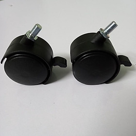 Mua Bánh xe đẩy có khoá Chi An chạy êm  bền chắc - Bước zen 8mm x 1.25 đường kính 50mm bảo hành 2 năm