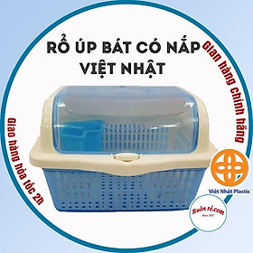Rổ úp bát có nắp Việt Nhật, Kệ úp chén bát nhà bếp -br01331