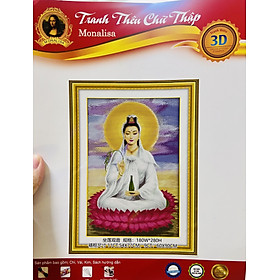 Mua Tranh thêu chữ thập Quan âm ban phước 247  kích thước 54 x77 cm
