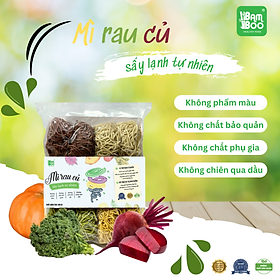 Mì rau củ Bamboo sấy lạnh tự nhiên 500g/ 12 vắt, mì hữu cơ không chiên qua dầu, ăn kiêng, eatclean