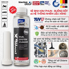 Phụ gia Vệ sinh kim phun, buồng đốt, hệ thống nhiên liệu Xăng (bluechem Fuel System Cleaner) 250ml