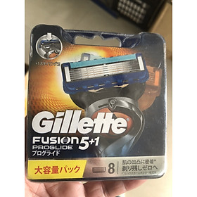 8 lưỡi dao cạo râu Gillette Fusion Proglide 5+1 Nhật bản nội địa